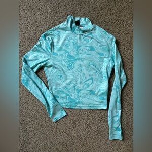 SHEIN Retro Long Sleeve Crop Top